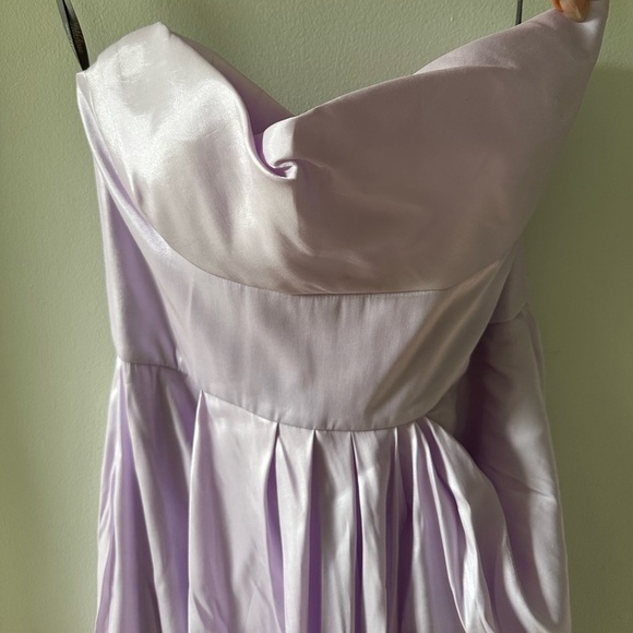 Lela Rose Draped Satin-Crepe Strapless Gown - Picture 6 of 10